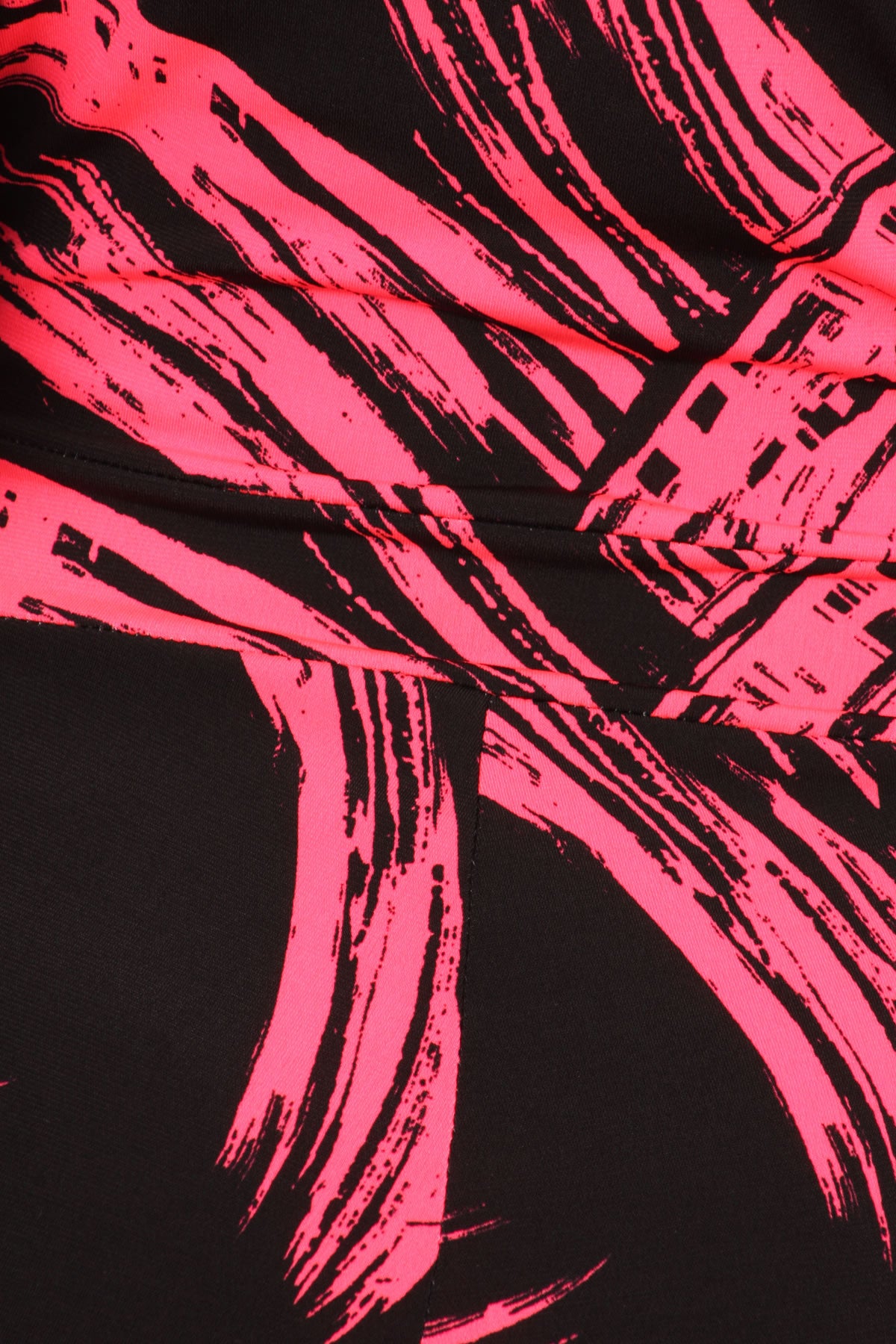 Women Dolman Sleeves Paint Brush Printed Knit Wide Legs Banded Waist Jumper