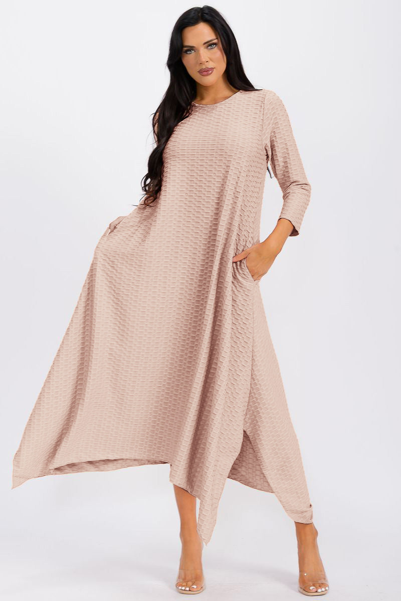 3007JQ HANDKERCHIEF DRESS JAQUARD