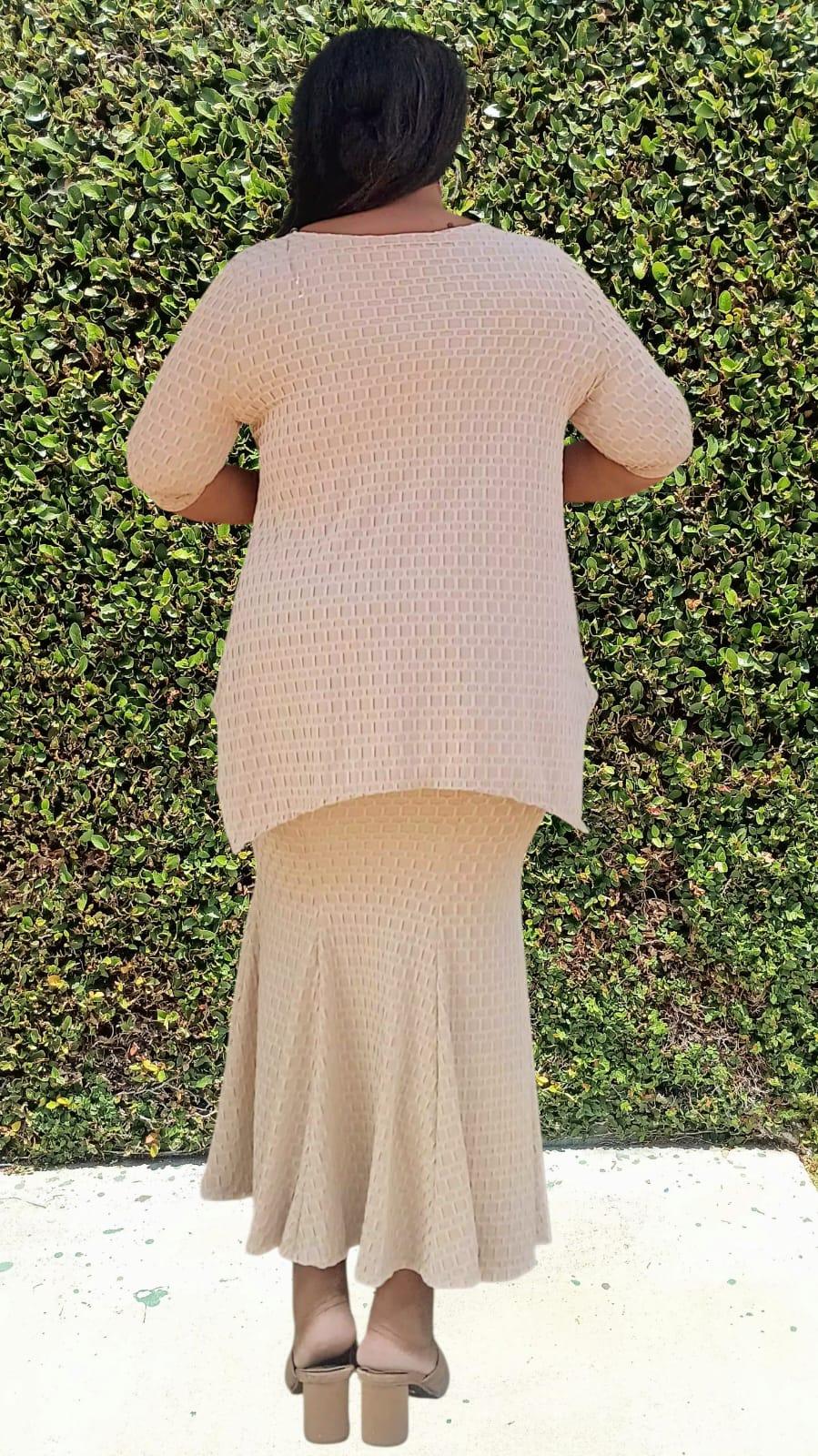 2998JQ JAQUAED PLUS SKIRT SET