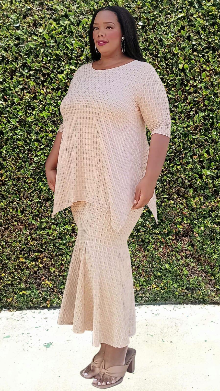 2998JQ JAQUAED PLUS SKIRT SET