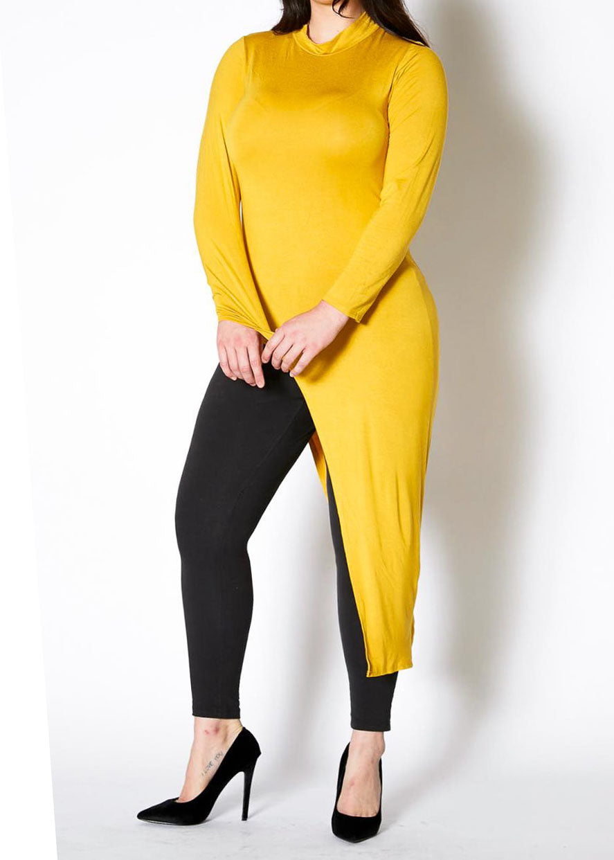 Hi Curvy Plus Size Asymmetric High Low Fashion Top