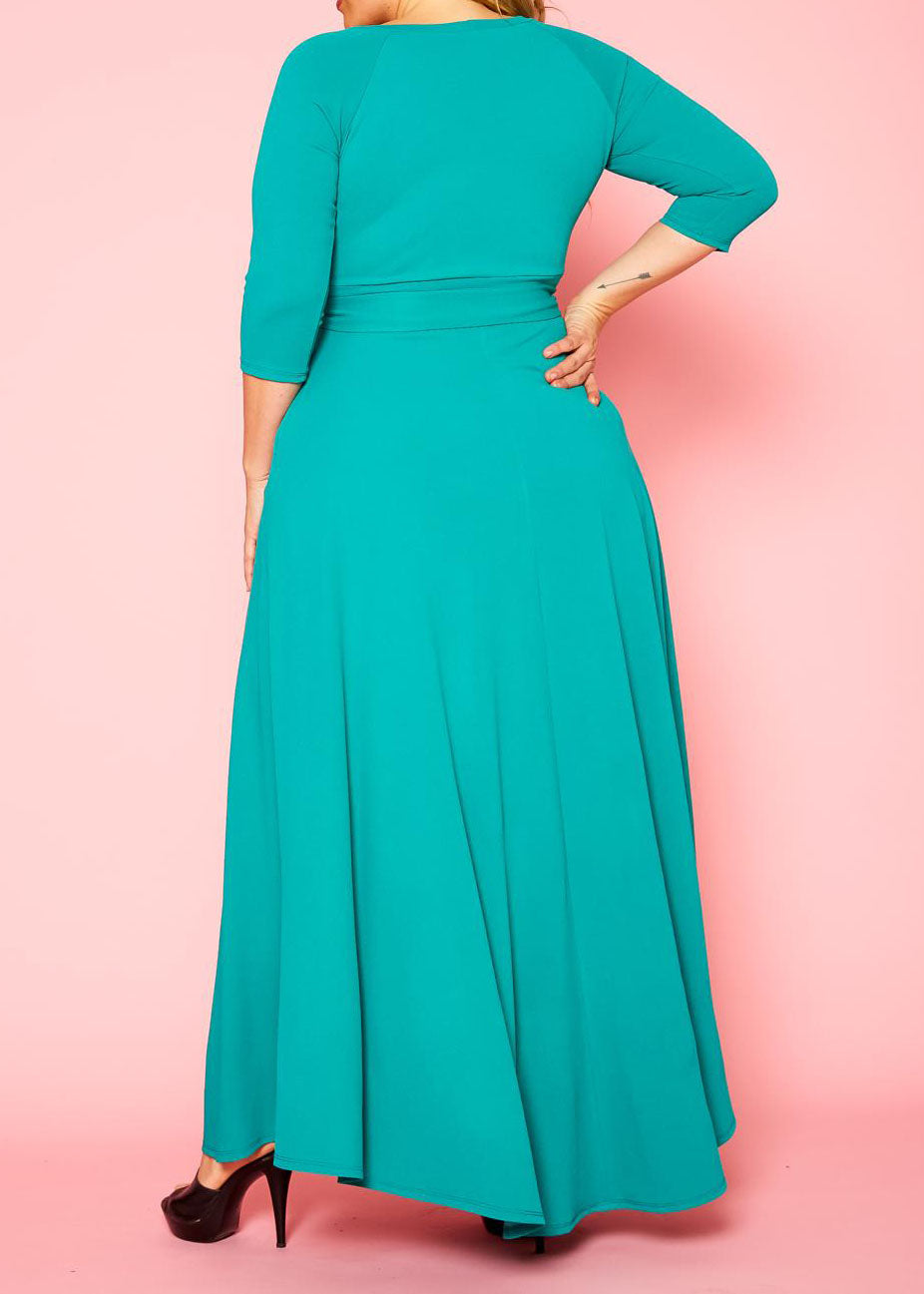 Hi Curvy Plus Size Women Effortless Fit & Flare Maxi Dress