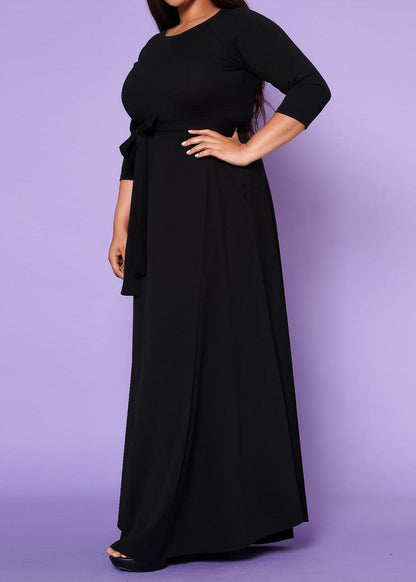 Hi Curvy Plus Size Women Effortless Fit & Flare Maxi Dress