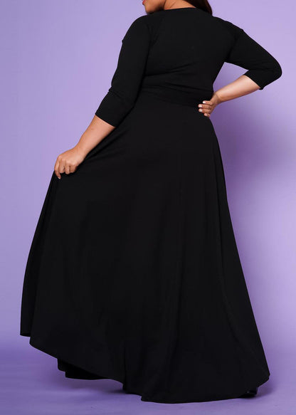 Hi Curvy Plus Size Women Effortless Fit & Flare Maxi Dress