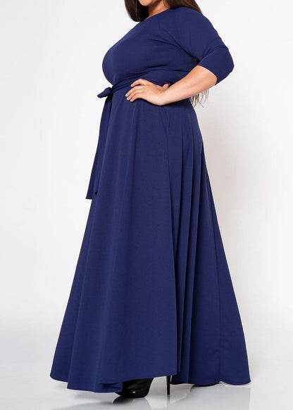 Hi Curvy Plus Size Women Effortless Fit & Flare Maxi Dress