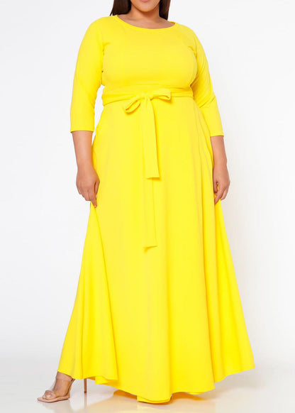 Hi Curvy Plus Size Women Effortless Fit & Flare Maxi Dress