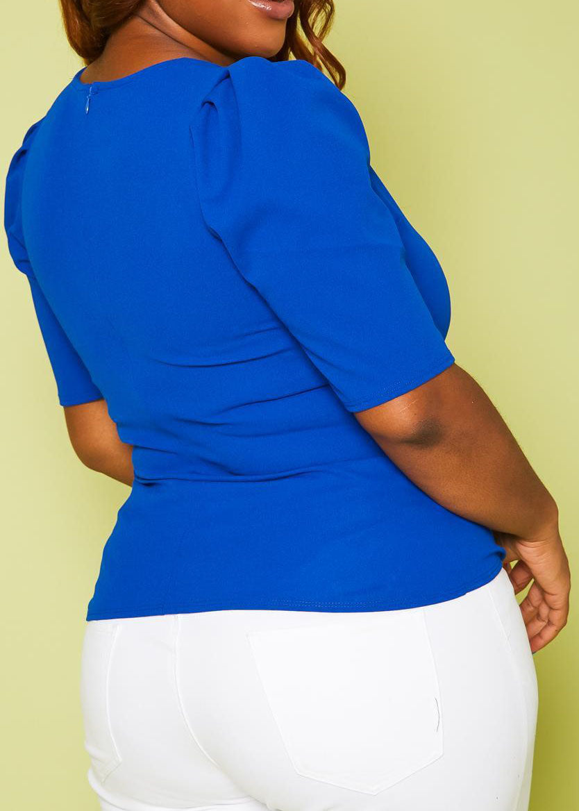 Hi Curvy Plus Size Women Solid Fitted Shirts Made in USA