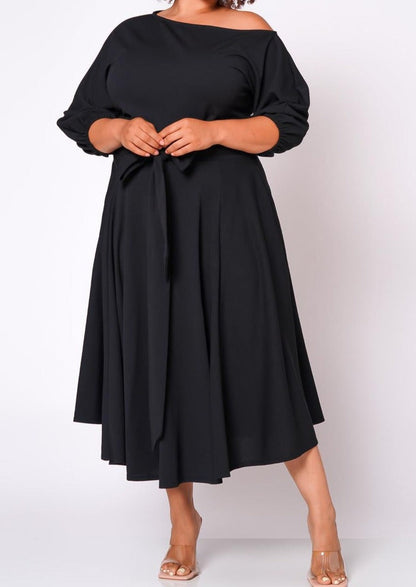 Hi Curvy Plus Size Women Flare Maxi Dress Made In USA