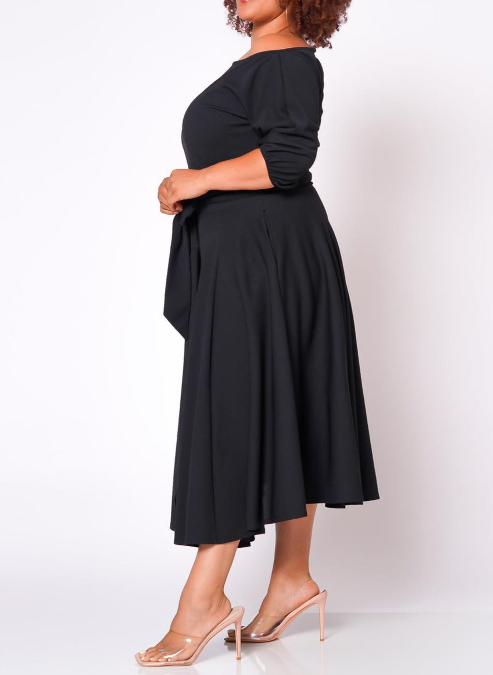 Hi Curvy Plus Size Women Flare Maxi Dress Made In USA