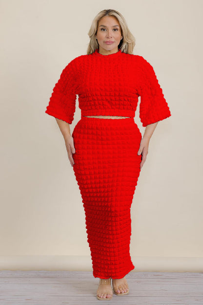 2981 POPCORN SKIRT SET