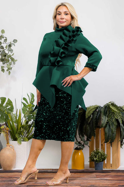 3023 PEBLUM SEQUENCE SKIRT PLUS