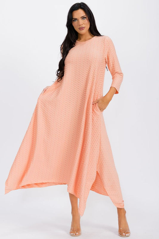 3007JQ HANDKERCHIEF DRESS JAQUARD
