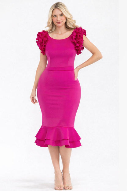 3058 RUFFLE SLEEVE REG