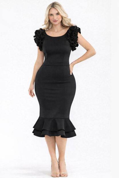 3058 RUFFLE SLEEVE REG