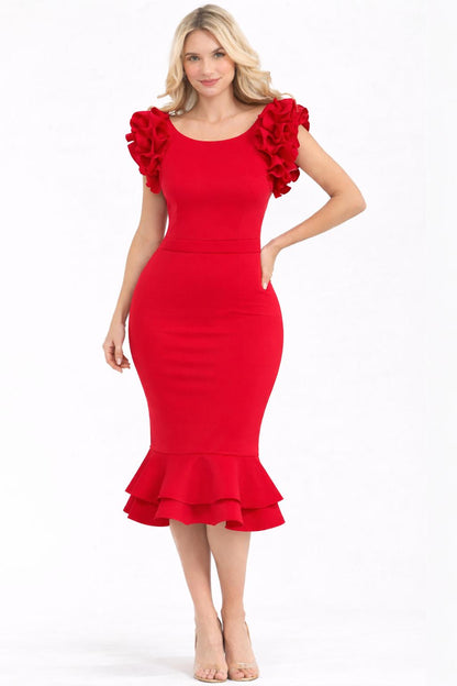 3058 RUFFLE SLEEVE REG