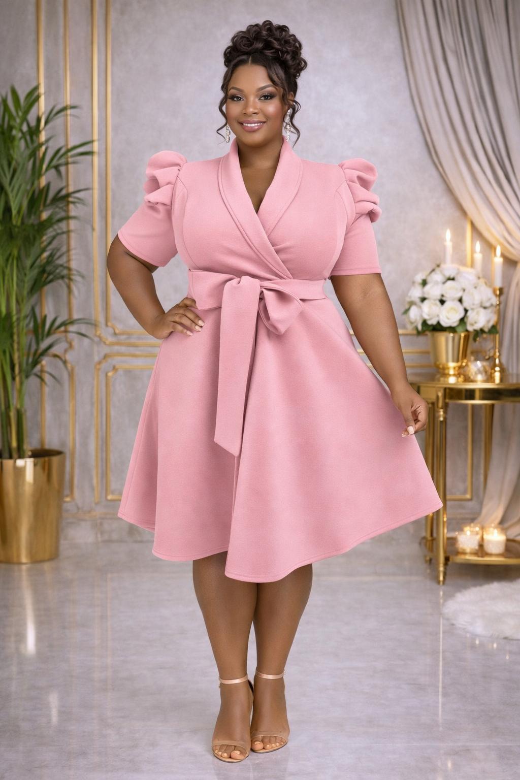 3089 V NECK PUFFY PLUS