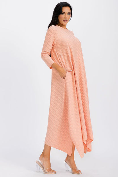 3007JQ HANDKERCHIEF DRESS JAQUARD