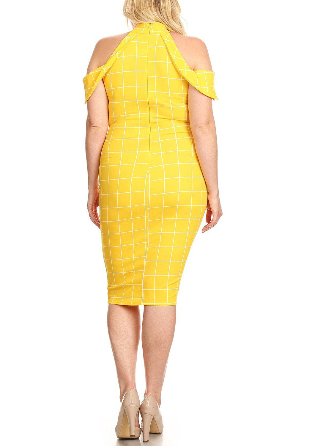 HI Curvy Plus size bodycon dress mock neck