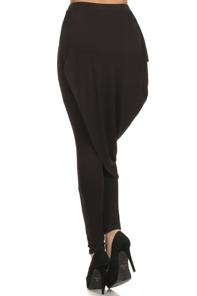 Women High Waist Pants with overlay draped detailing