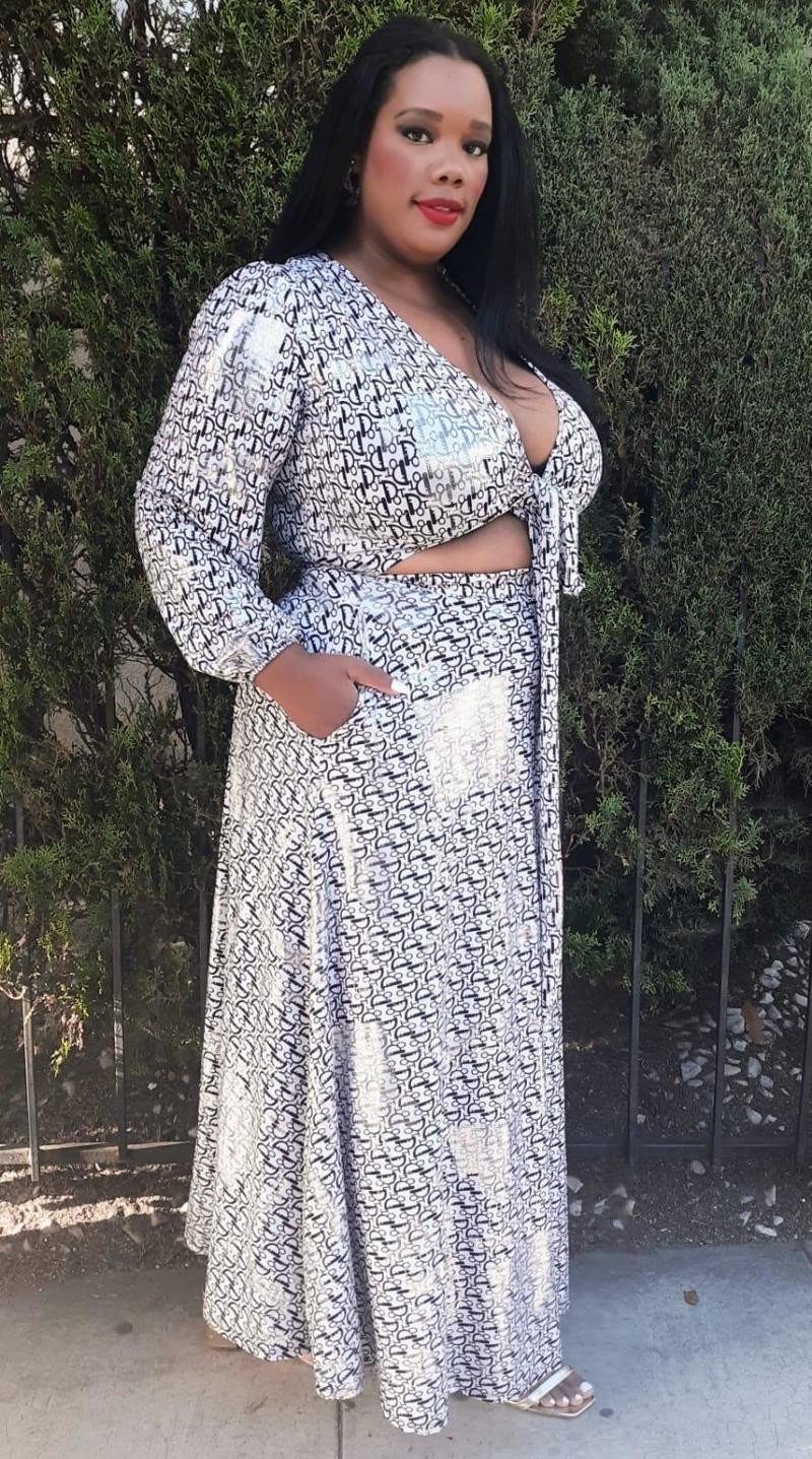 Hi Curvy  Plus Size Women unique patterns Two Piece Set