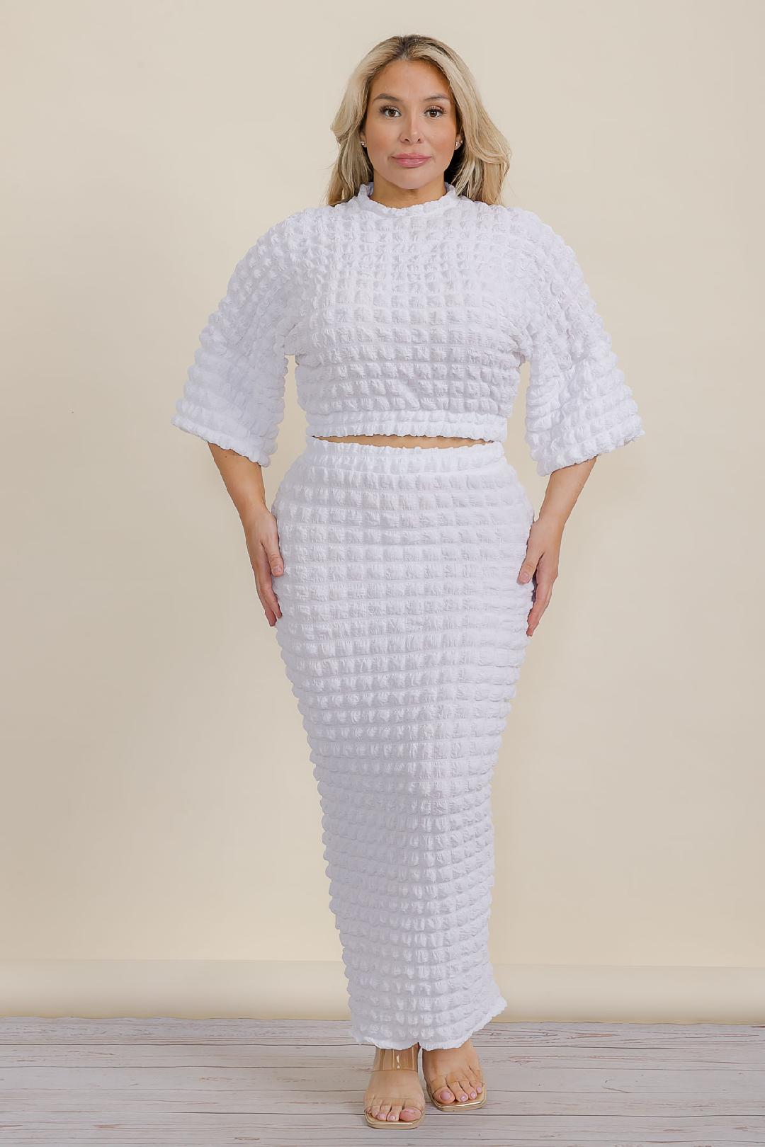 2981 POPCORN SKIRT SET