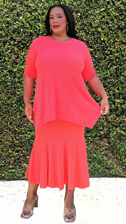 2998JQ JAQUAED PLUS SKIRT SET
