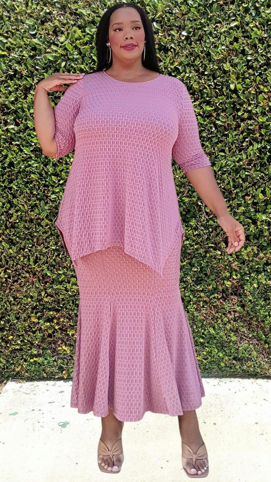 2998JQ JAQUAED PLUS SKIRT SET