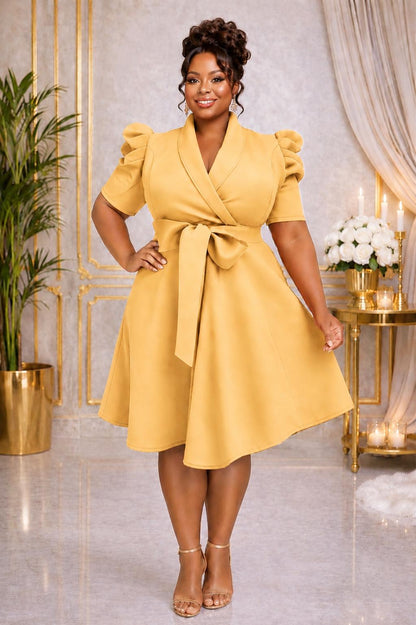 3089 V NECK PUFFY PLUS