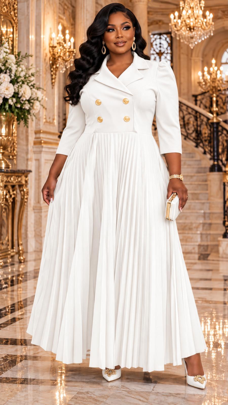 3161 PLEATED BUTTONS PLUS