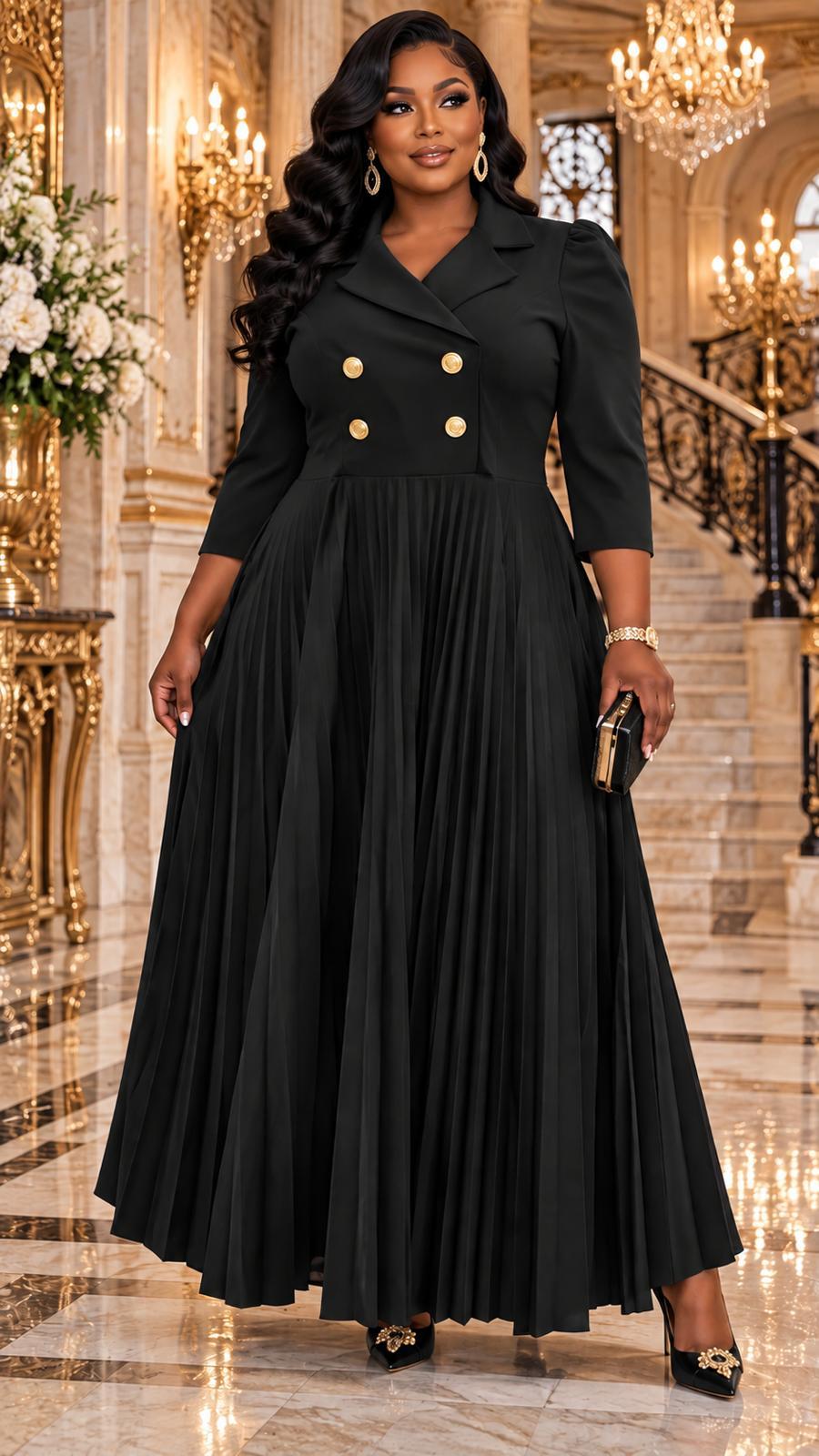 3161 PLEATED BUTTONS PLUS