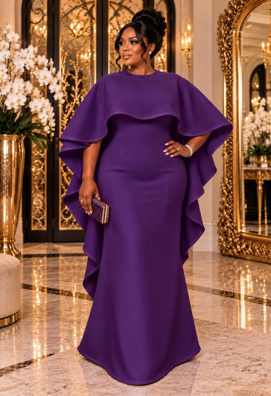 3172 CAPE DRESS PLUS 2 PCS SET