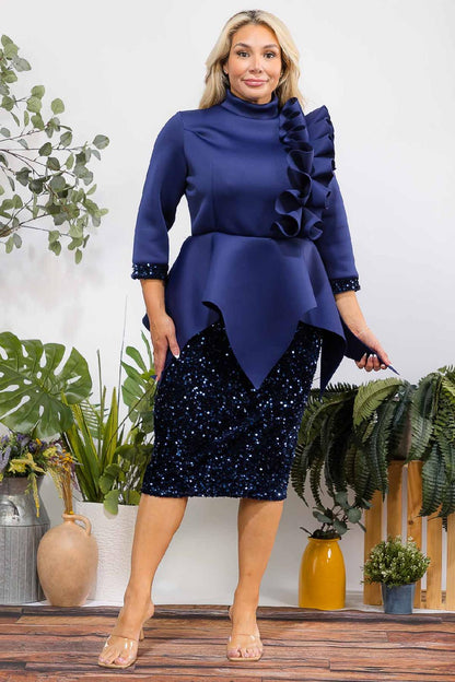 3023 PEBLUM SEQUENCE SKIRT PLUS